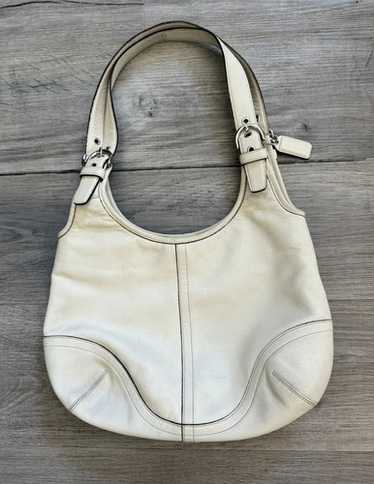 vintage coach old ✨ ivory White bag VINTAGE 80s 90s off White Beige COACH Designer High Quality