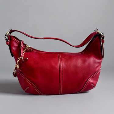 バッグ Coach Soho Red Signature Hand Bag 2007 Red Signature SoHo Flap 🍒 One of the rarest & most