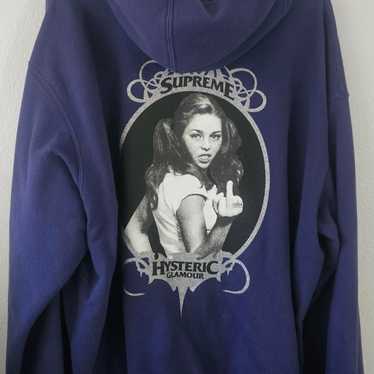 トップス XL SUPREME HYSTERIC GLAMOUR ZIP UP BLACK Supreme Hysteric Glamour Zip Up Hooded Sweatshirt - Black