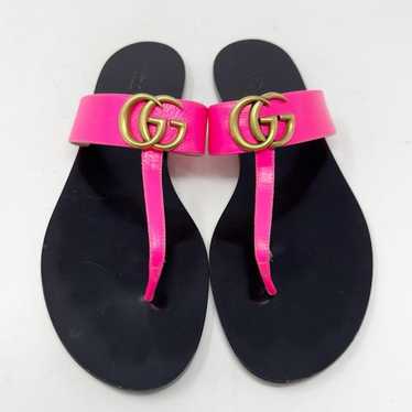 グッチ　GG フラットシューズ♡マーモント♡ツヤツヤピンク　34 グッチ GG フラットシューズ♡マーモント♡ツヤツヤピンク 34