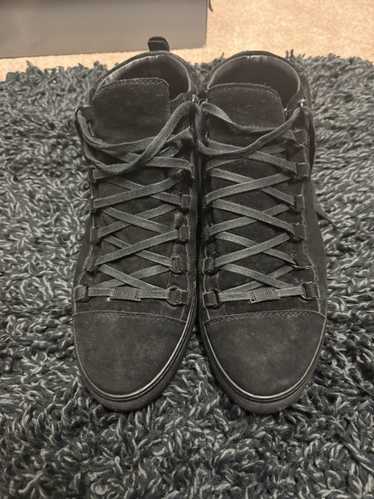 靴 BALENCIAGA Arena high Sneaker size 43 Balenciaga Black Leather Arena High Top Sneakers Size 43 | eBay