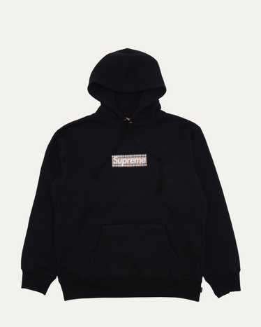 supreme×BURBERRY ボックスロゴフーディ ブラック Lサイズ Supreme Burberry Box Logo Hooded Sweatshirt Black Men's