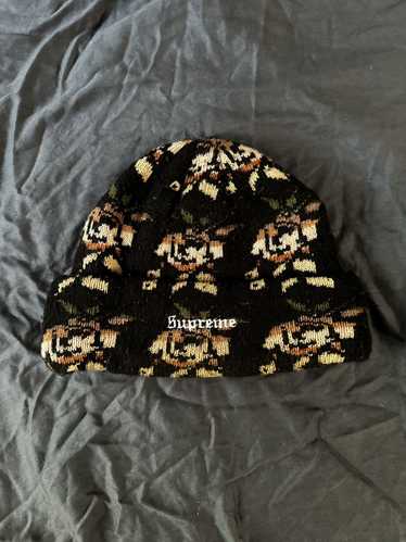 2018AW Supreme Rose Jacquard Beanie ブラック Supreme - Rose Jacquard Beanie - UG.SHAFT