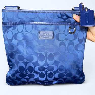 バッグ Coach crossbody mini shoulder blue y2k Small blue coach shoulder - Gem