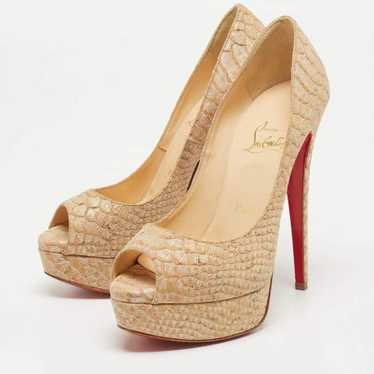 Christian Louboutin Two Tone Python Embossed Leat… - image 1