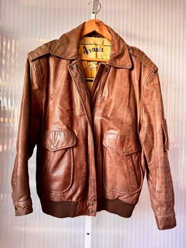 Vintage 1980s brown leather jacket - Gem