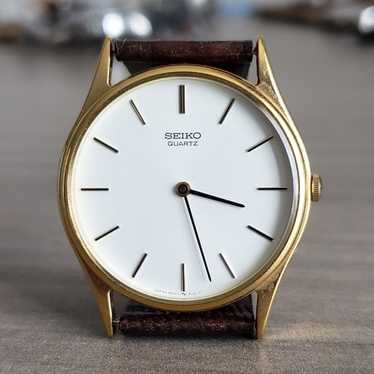 【美品】SEIKO quartz wave clock 80s ✨ SEIKO QUARTZ GOLD TONE VINTAGE WATCH / BASE METAL +