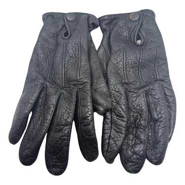 Burberry Leather Glove Black バーバリー レザー手袋 ブランド古着】BURBERRY BLACK LABEL / バーバリーブラック