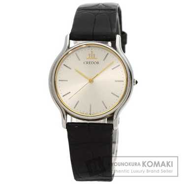 SEIKO CREDOR クォーツ 腕時計 9571-6020 Seiko Credor 9571-6020 Silver Dial Men's Watch | eLADY Globazone