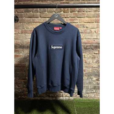 トップス Supreme Washed Box Logo Crewneck Navy M Buy Supreme Washed Box Logo Crewneck 'Navy' - SS25SW2 NAVY