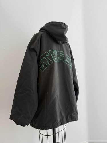 【archive】00s Old Stussy tech Downjacket Vintage Stussy Authentic Gear Faded Zipper Ups Multipocket