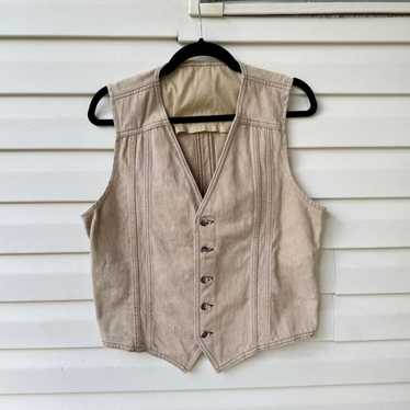 Lee Men's Vest - Tan/Cream - M – Tan vintage Lee … - image 1