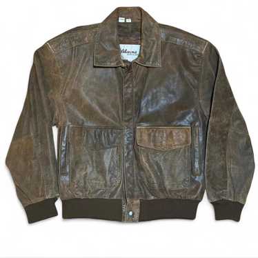 80s men's leather jacket - Gem
