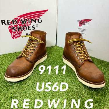 【良品】Red Wing 9111D 26.0cm/USA8.0/UK7.0 Red Wing Heritage 9111 Classic Round Toe Brown Mens Boots