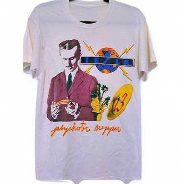 【80's Vintage】TESLA Tour 1987 USA製 Tシャツ Vintage 1987 Tesla Mechanical Resonance Tour T-shirt - Etsy