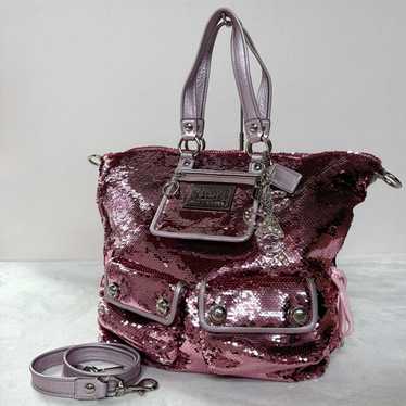 バッグ Coach Poppy Sequin Spotlight Pink Bag Coach Poppy Sequin Tote Bags & Handbags for Women for sale
