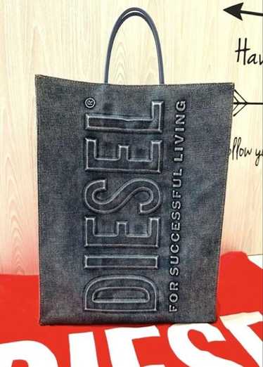 バッグ 00s diesel emboss logo totebag y2k DIESEL トート y2k archive 00s Hemp tote bag - メルカリ