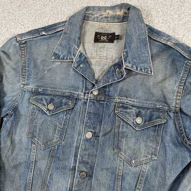 ジャケット・アウター Double RL Denim China Shirt Jacket RRL Double RL RALPH LAUREN Denim Jacket Made in USA three