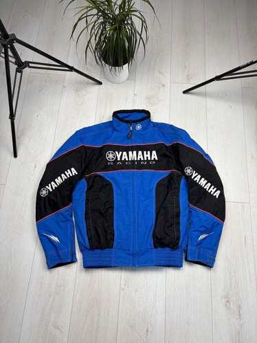old “TEAM YAMAHA” nylon racing jacket 青白 Rare!!! Vintage TEAM YAMAHA Yamaha RACING Sports Light