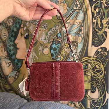 vintage coach old Suede mini Boston 赤 Vintage coach red suede - Gem