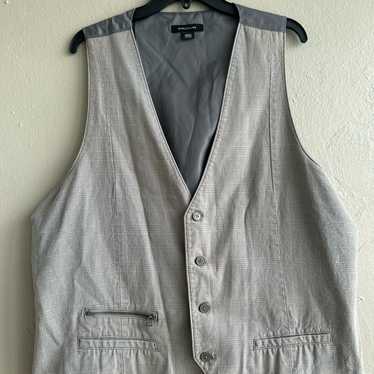 Structure Men's Gray Vest Button Up With Pockets … - image 1