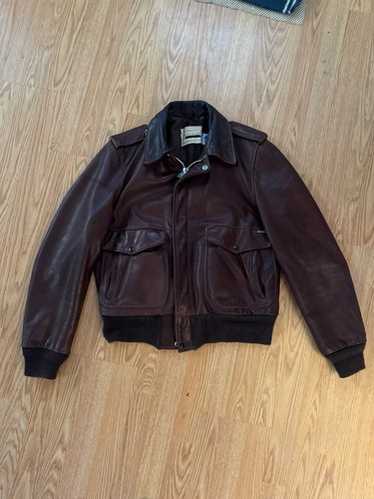 値下げschottダークブラウン IS674MS SCHOTT IS 674 MS Leather Bomber Flight Jacket Brown I-S-674