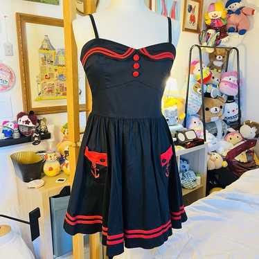 Hell Bunny 50’s 赤黒セーラーワンピース(L)used美品未使用近 Hell bunny vixen sailor - Gem