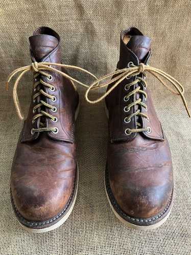 靴 RED WING 9111 9.5 D made in USA Red Wing 9111 Classic Round Toe Brown Leather Boots USA 8 D