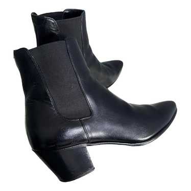 靴 CELINE BY HEDI SLIMANE jacno boots 39 Celine × Hedi Slimane Celine Jacno White Calfskin Zip Boots