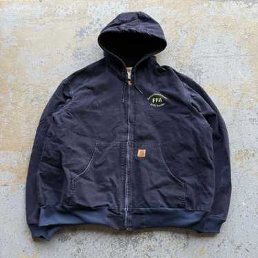 ‼️カーハート アクティブジャケット J25 MDT J25-MDT Carhartt Sandstone Active Jacket Navy - Brantleys