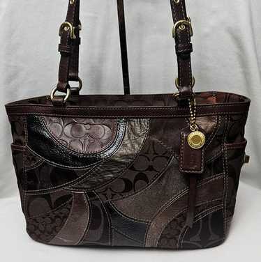 バッグ Coach Patchwork Signature shoulderbag405 COACH PATCHWORK NEW! CARLY SIGNATURE SHOULDER HANDBAG -RARE