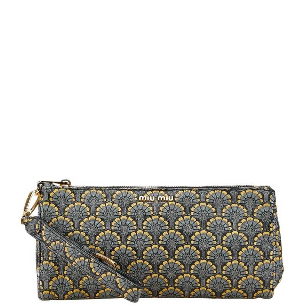 Miu Miu Miu Miu Miu Madras Print Clutch Bag 5NE45… - image 1