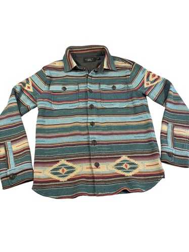 新品 RRL Valero Jacquard Trucker ジャケット XS RRL Valero Denim Jacquard Trucker Jacket - Indigo/Yellow/Tan
