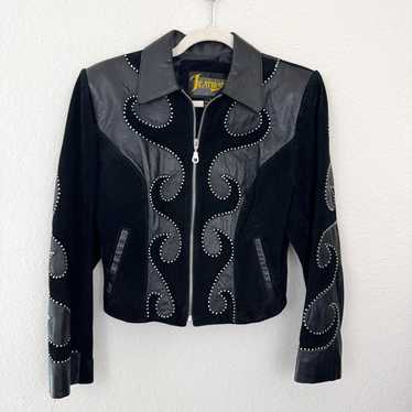 【DIAMOND LEATHERS】LEATHER WESTERN JACKET Diamond leathers jacket womens - Gem
