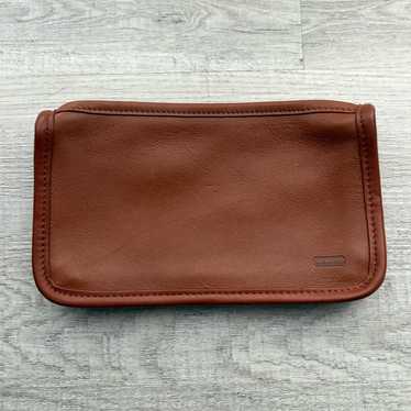 バッグ Vintage Coach Chunky Case makeup Pouch Vintage Coach New York Chunky Case Leather Makeup Kit Pouch