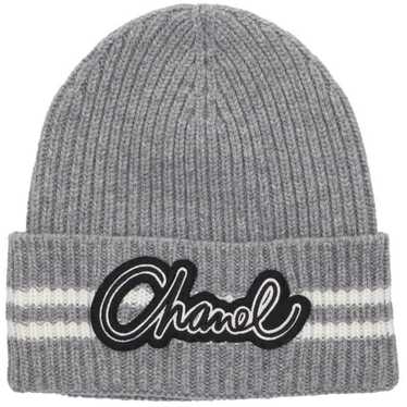 CHANEL ビーニー ブラック・ホワイト Chanel logo cap - Gem