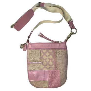 バッグ Vintage Coach Pink Leather Purse Handbag Coach Vintage Leather Tote Bag | Pink | FARFETCH
