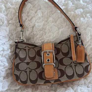 バッグ coach signature Soho mini Shoulder bag COACH SOHO Signature Jacquard Contrast Trim Shoulder Bag