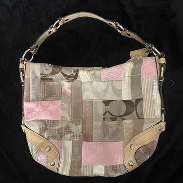 バッグ Couch Signature Patchwork Pouch Pink y2k Coach Hand Bag Signature Patchwork Pouch Pink y2k Women's
