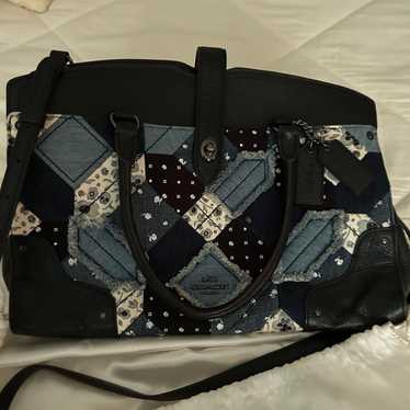 バッグ Coach Hampton Denim Patchwork Satchel Coach | Bags | Denim Patchwork Coach Bag And Matching