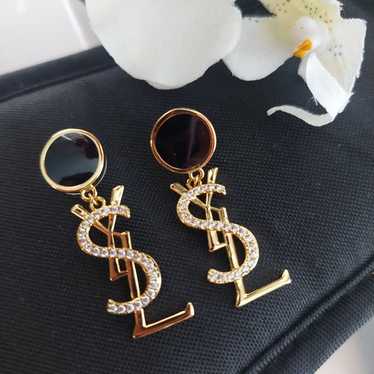 Ysl logo stud earrings - Gem