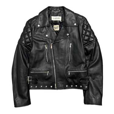 LANVIN ブラック ライダースジャケット LANVIN(ランバン) Leather Biker Jacket ライダース｜Yahoo