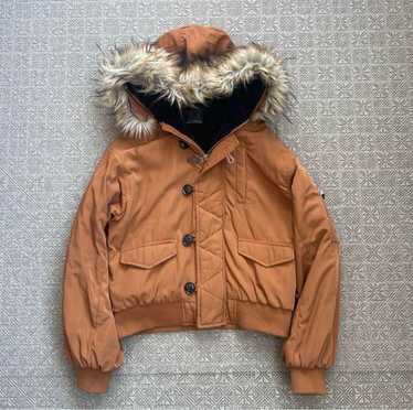 ジャケット・アウター 00s archive avirex n-2b fur jacket y2k 希少】AVIREX N-2B フライトジャケット Y2Kグランジ 黒オレンジ