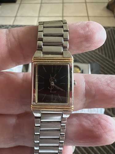 Yves Saint Laurent　Watches uartz　61286★ Yves Saint Laurent Watch Quartz Silver Square Black Dial