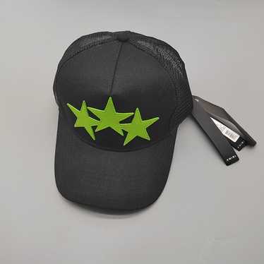 新品 AMIRI 3Star Trucker Hat BK Shop Black 3 Star Trucker Cap on Sale at BeyondStyle – Get
