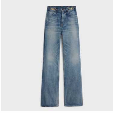 celine 23SS ルージーンズ　ヴィンテージユニオン　デニム　カットオフ Lou jeans in vintage union wash denim - VINTAGE UNION WASH
