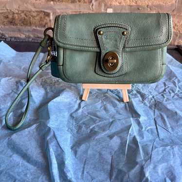 小物 Rera Coach Legacy Green Turn Lock Wallet Rera Coach Legacy Green Turn Lock Wallet