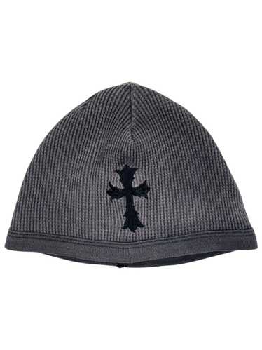 帽子 CHROME HEARTS cross embroidery beanie Chrome Hearts Ribbed Cross Logo Beanie Black White Cashmere
