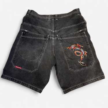 「激レア」JNCO 2000s デニム キングロゴ jnco Vintage Y2K JNCO Jeans Skull 33x32 Wide Leg Black Denim 90s