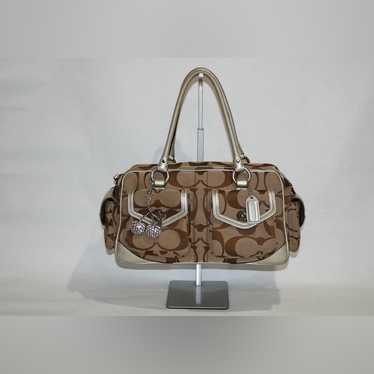バッグ archive COACH Signature Pocket Hand Bag Coach signature satchel pocket - Gem